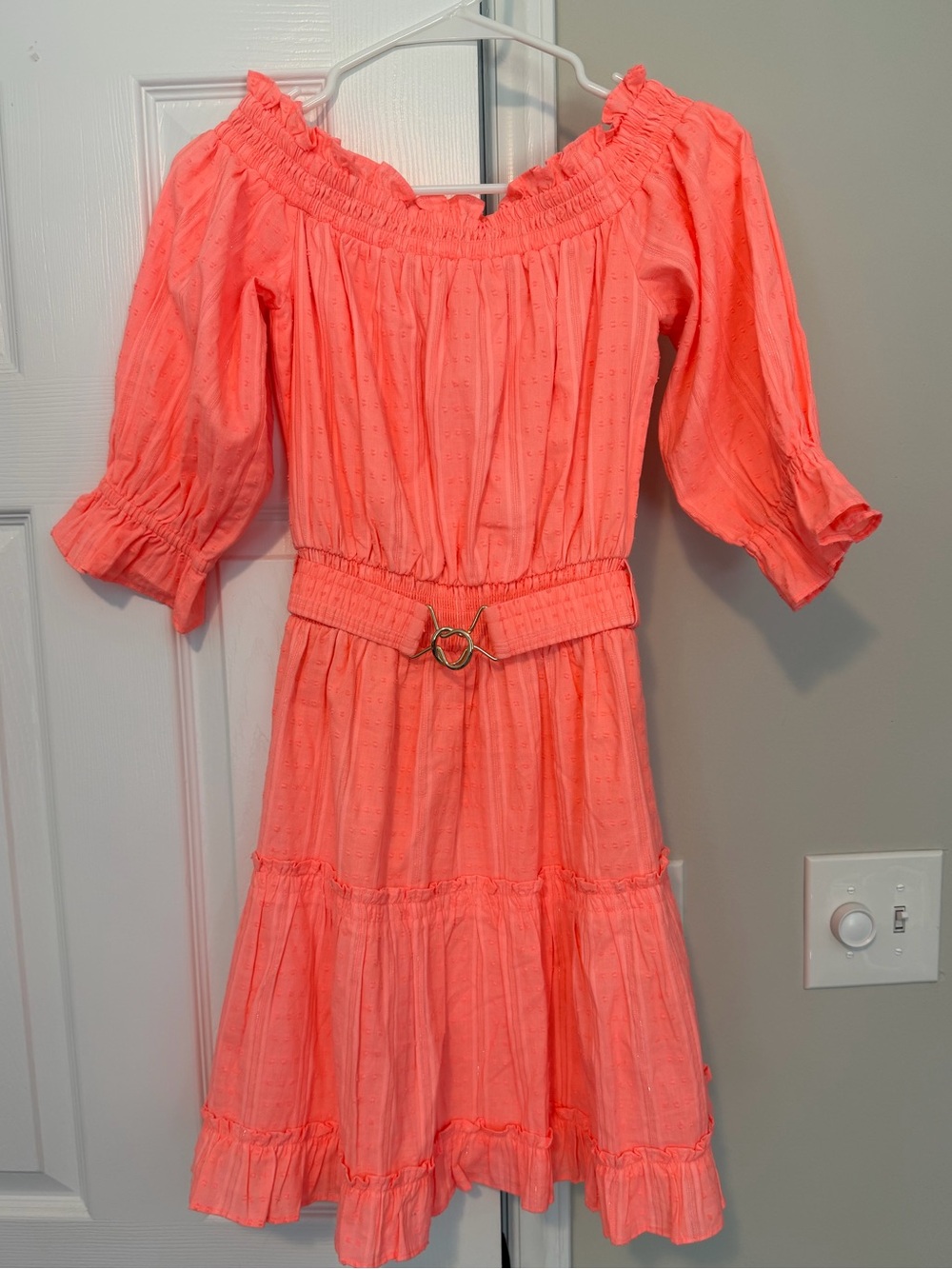 Lilly Pulitzer Louisa Off-The-Shoulder Dress, Coral Pink